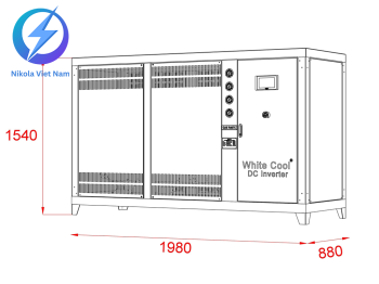 Chiller DC inverter 40hp - Nước Giải Nhiệt
