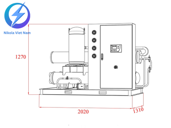 Chiller DC inverter 60hp- Nước Giải Nhiệt